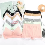 Breathable Sexy Seamless Bra with Comfortable Boxer Panty