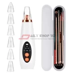 Rechargeable Blackhead Remover with 4 pcs Acne Stainless Golden Tools