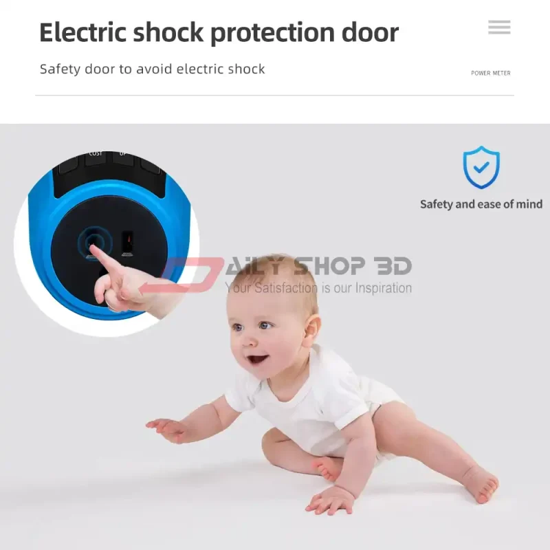 Digital Electricity Cost + Consumption + Voltage + Usage Time Meter | AC Power Two Pin Socket Analyzer - Image 3