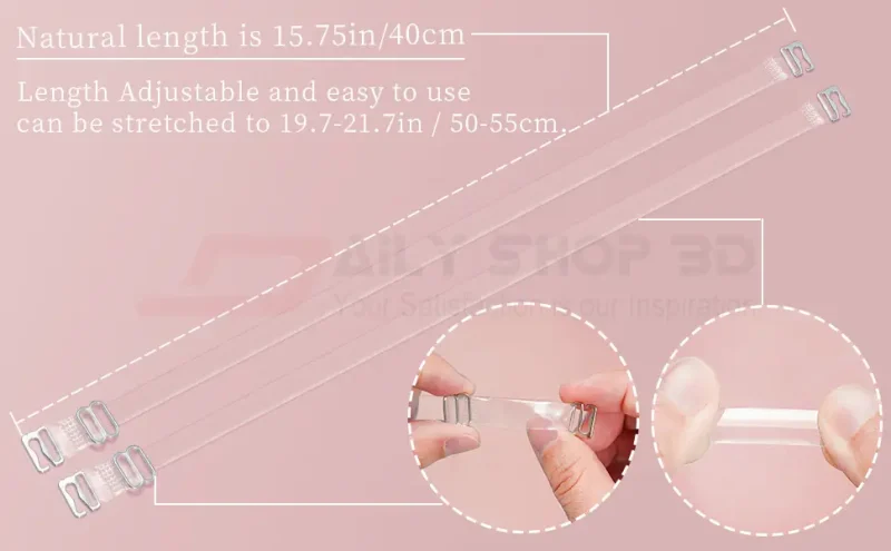 Transparent Shoulder Bra Strap Replacement Clear Invisible Bra Straps - Image 7